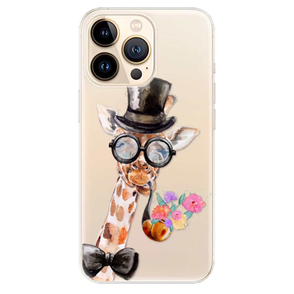 Odolné silikonové pouzdro iSaprio - Sir Giraffe - iPhone 13 Pro
