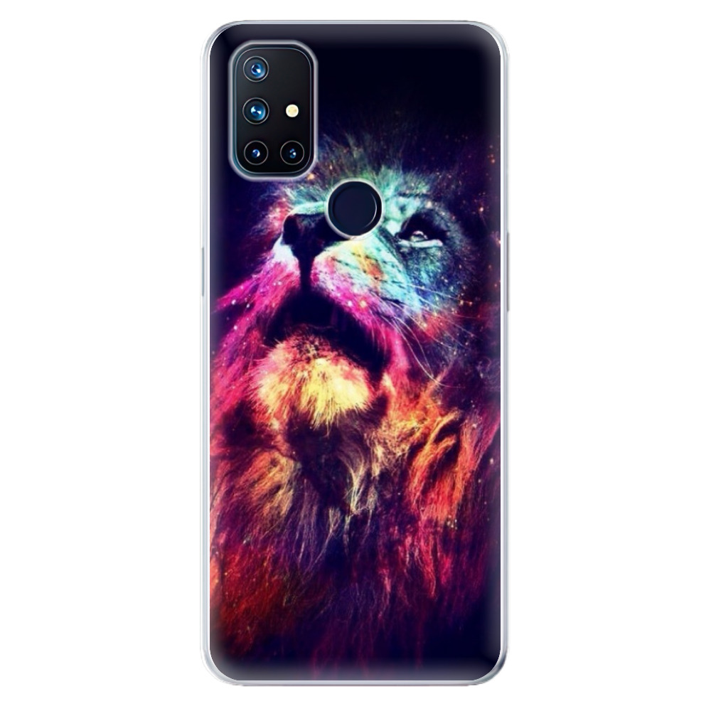 Odolné silikonové pouzdro iSaprio - Lion in Colors - OnePlus Nord N10 5G