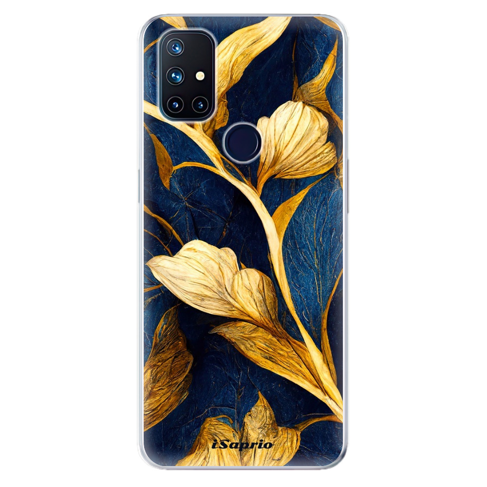 Odolné silikonové pouzdro iSaprio - Gold Leaves - OnePlus Nord N10 5G