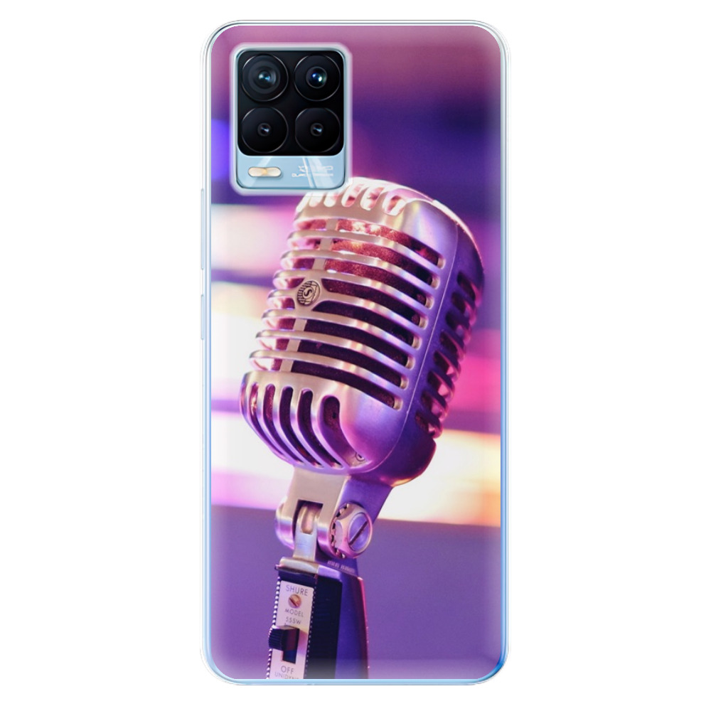 Odolné silikonové pouzdro iSaprio - Vintage Microphone - Realme 8 / 8 Pro