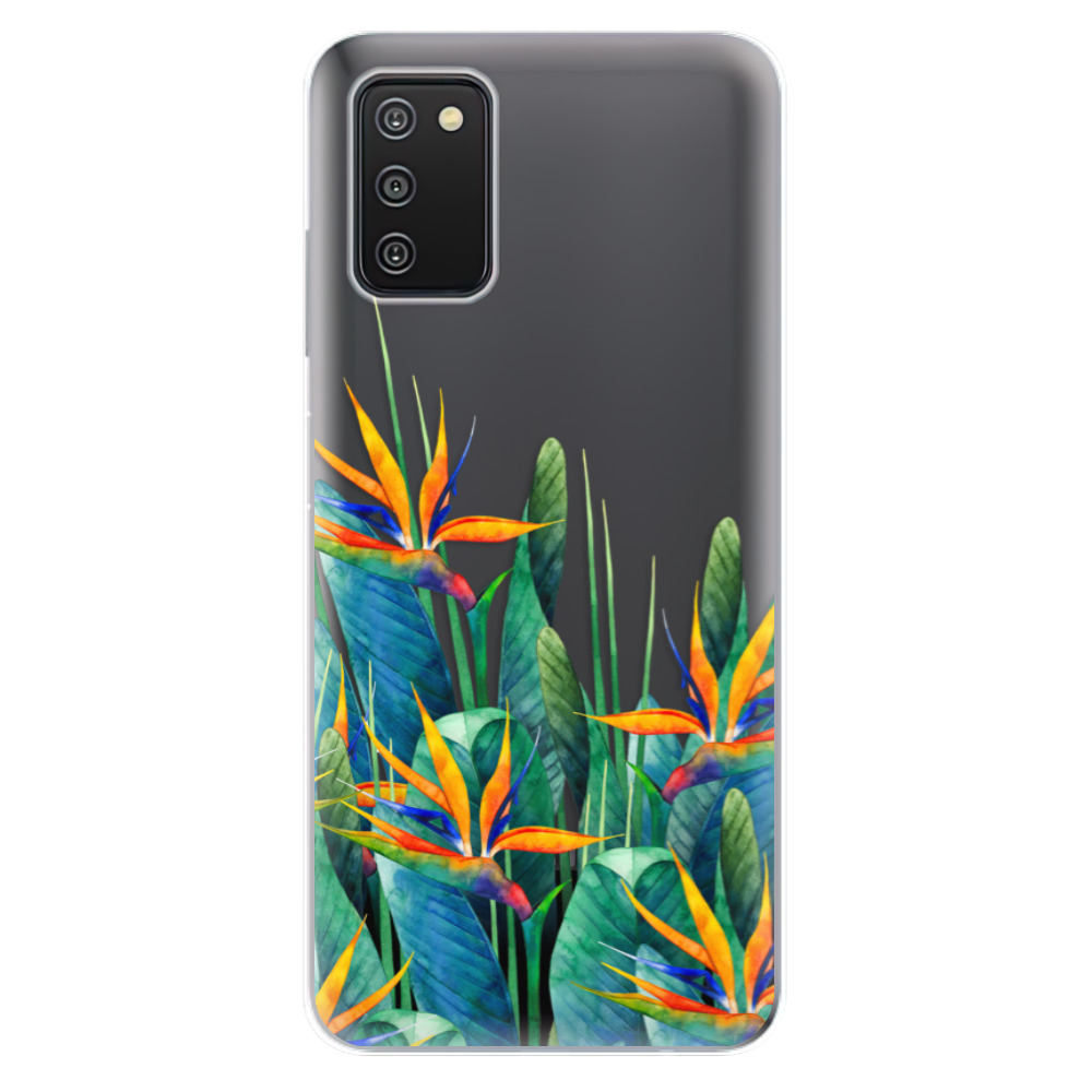 Odolné silikonové pouzdro iSaprio - Exotic Flowers - Samsung Galaxy A03s