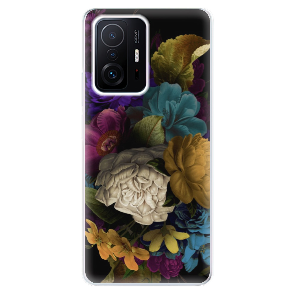 Odolné silikonové pouzdro iSaprio - Dark Flowers - Xiaomi 11T / 11T Pro