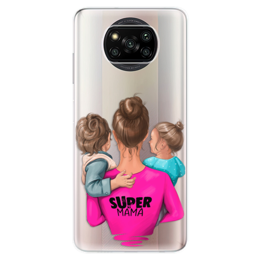Odolné silikonové pouzdro iSaprio - Super Mama - Boy and Girl - Xiaomi Poco X3 Pro / X3 NFC