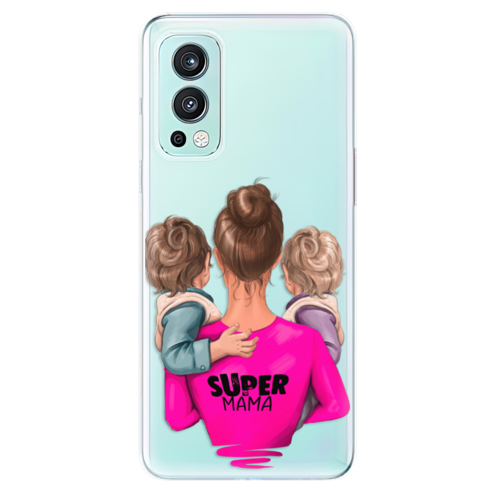 Odolné silikonové pouzdro iSaprio - Super Mama - Two Boys - OnePlus Nord 2 5G