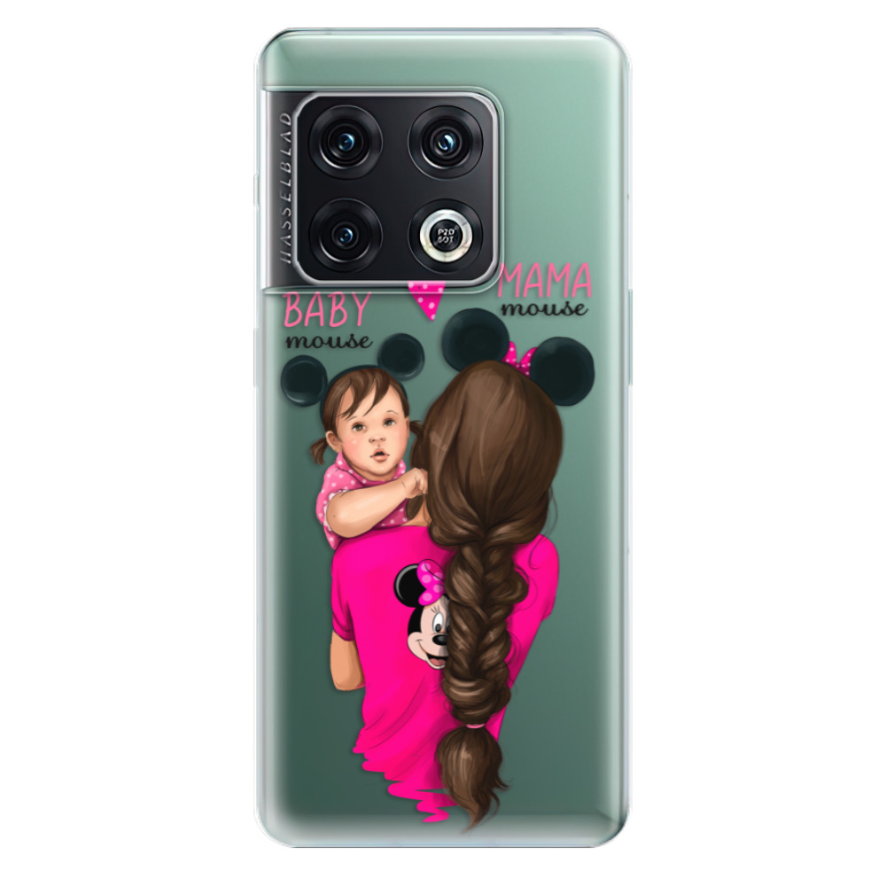Odolné silikonové pouzdro iSaprio - Mama Mouse Brunette and Girl - OnePlus 10 Pro
