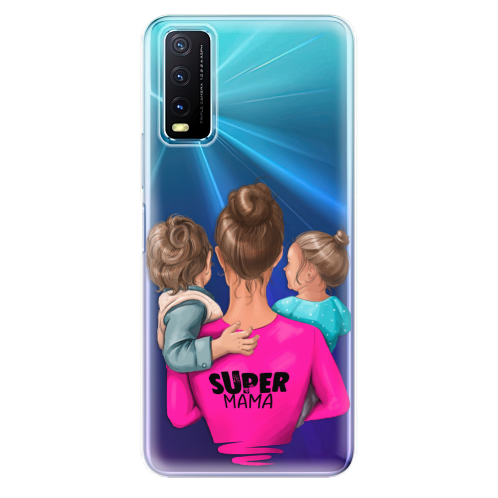 Odolné silikonové pouzdro iSaprio - Super Mama - Boy and Girl - Vivo Y20s