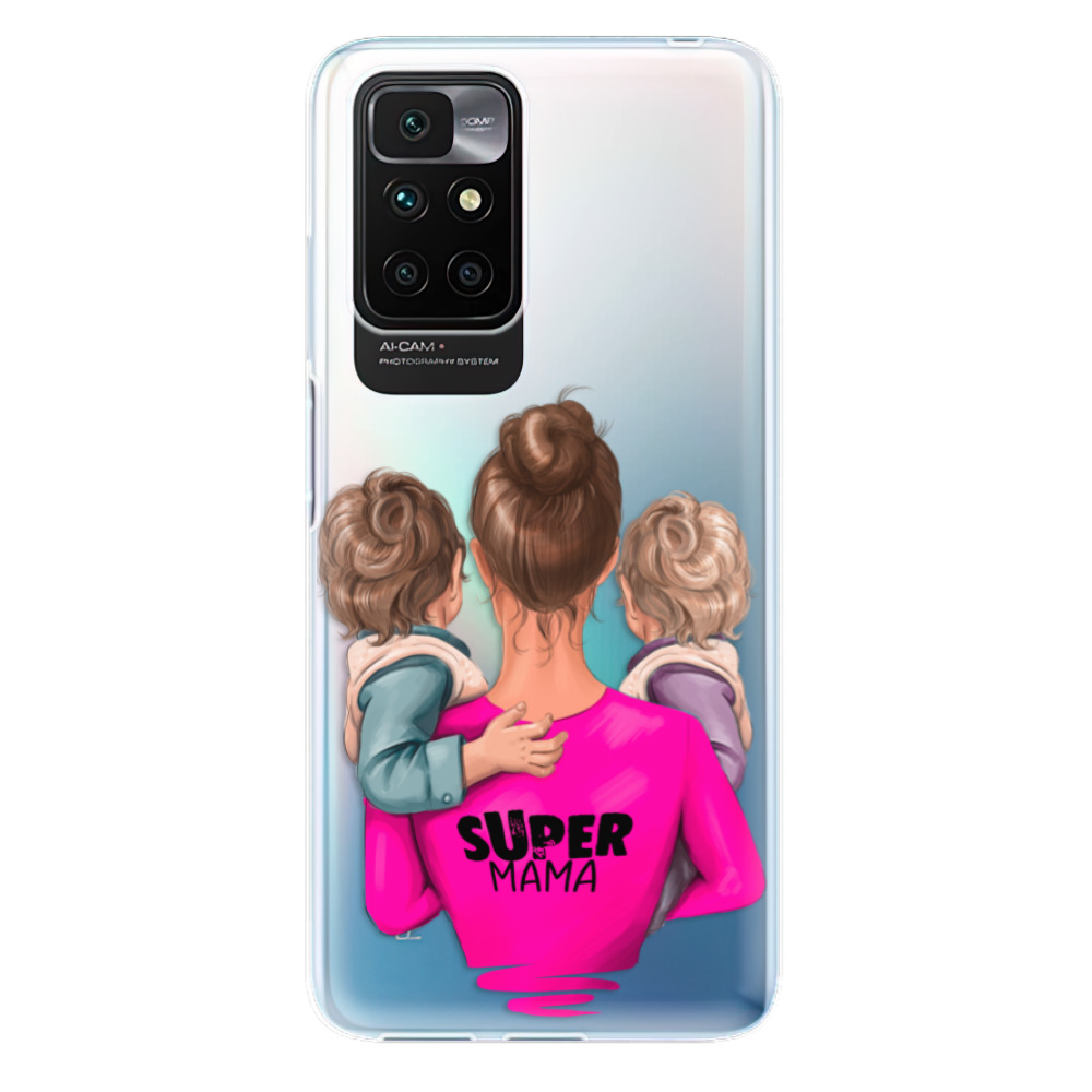 Odolné silikonové pouzdro iSaprio - Super Mama - Two Boys - Xiaomi Redmi 10
