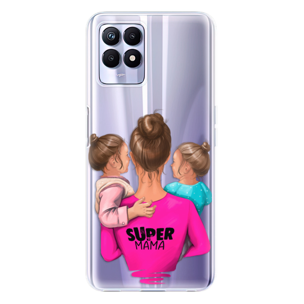 Odolné silikonové pouzdro iSaprio - Super Mama - Two Girls - Realme 8i