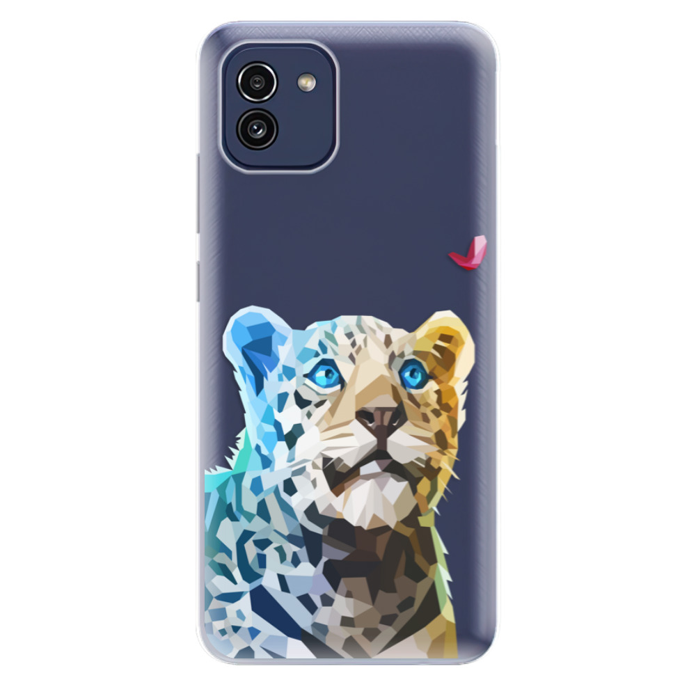 Odolné silikonové pouzdro iSaprio - Leopard With Butterfly - Samsung Galaxy A03