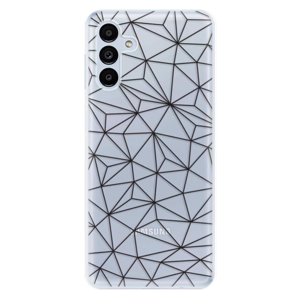 Odolné silikonové pouzdro iSaprio - Abstract Triangles 03 - black - Samsung Galaxy A13 5G