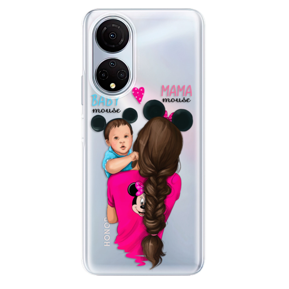 Odolné silikonové pouzdro iSaprio - Mama Mouse Brunette and Boy - Honor X7