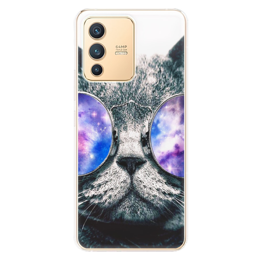 Odolné silikonové pouzdro iSaprio - Galaxy Cat - Vivo V23 5G