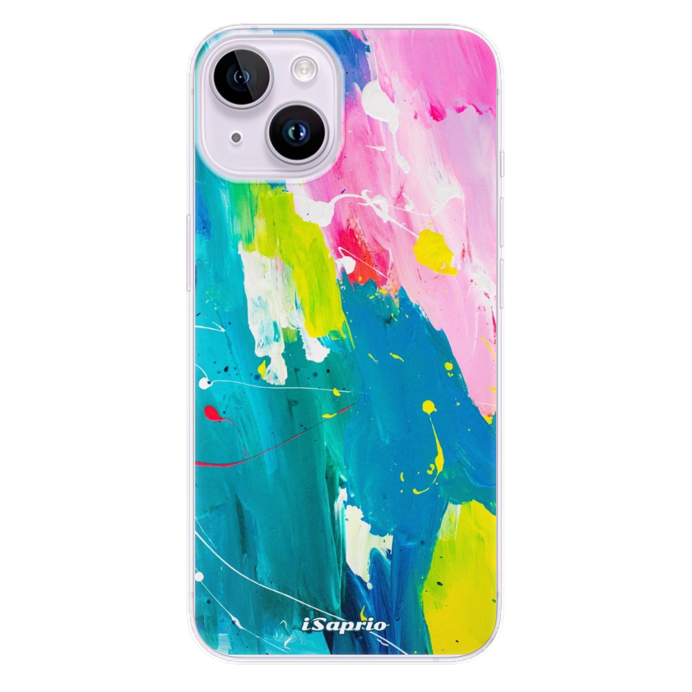 Odolné silikonové pouzdro iSaprio - Abstract Paint 04 - iPhone 14