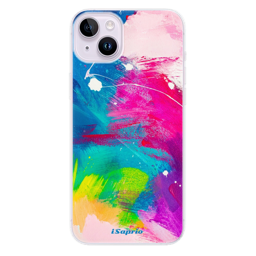 Odolné silikonové pouzdro iSaprio - Abstract Paint 03 - iPhone 14 Plus