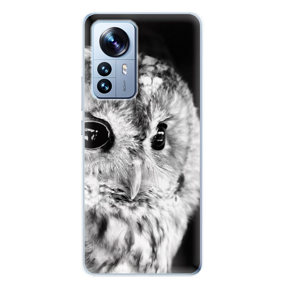 Odolné silikonové pouzdro iSaprio - BW Owl - Xiaomi 12 Pro