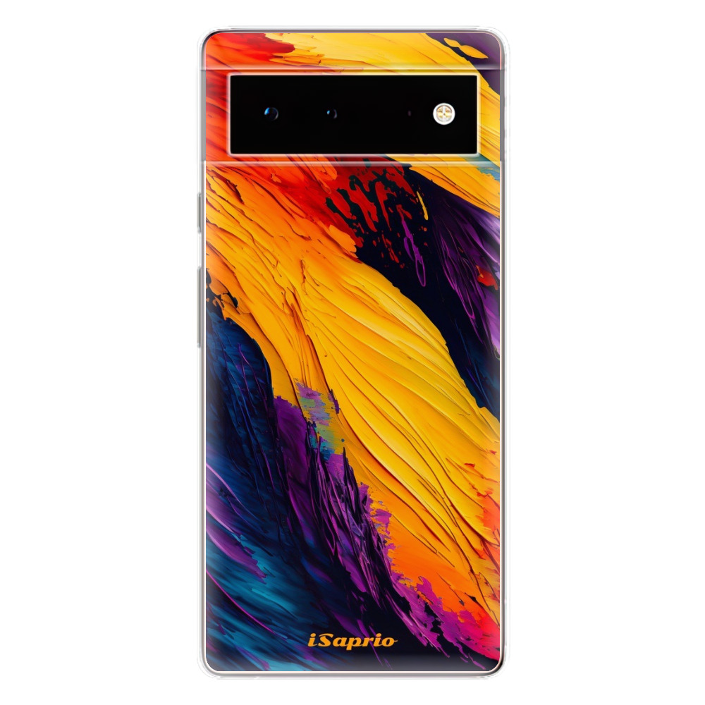 Odolné silikonové pouzdro iSaprio - Orange Paint - Google Pixel 6 5G