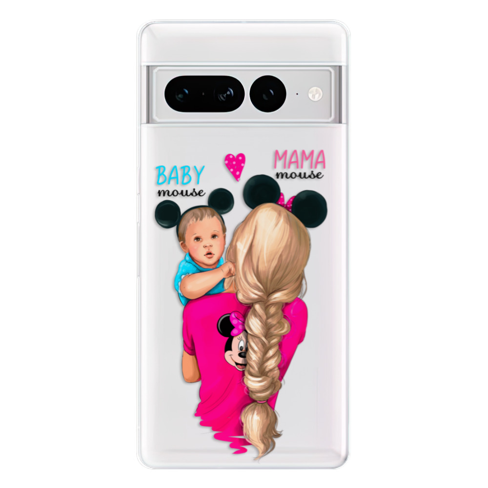 Odolné silikonové pouzdro iSaprio - Mama Mouse Blonde and Boy - Google Pixel 7 Pro 5G