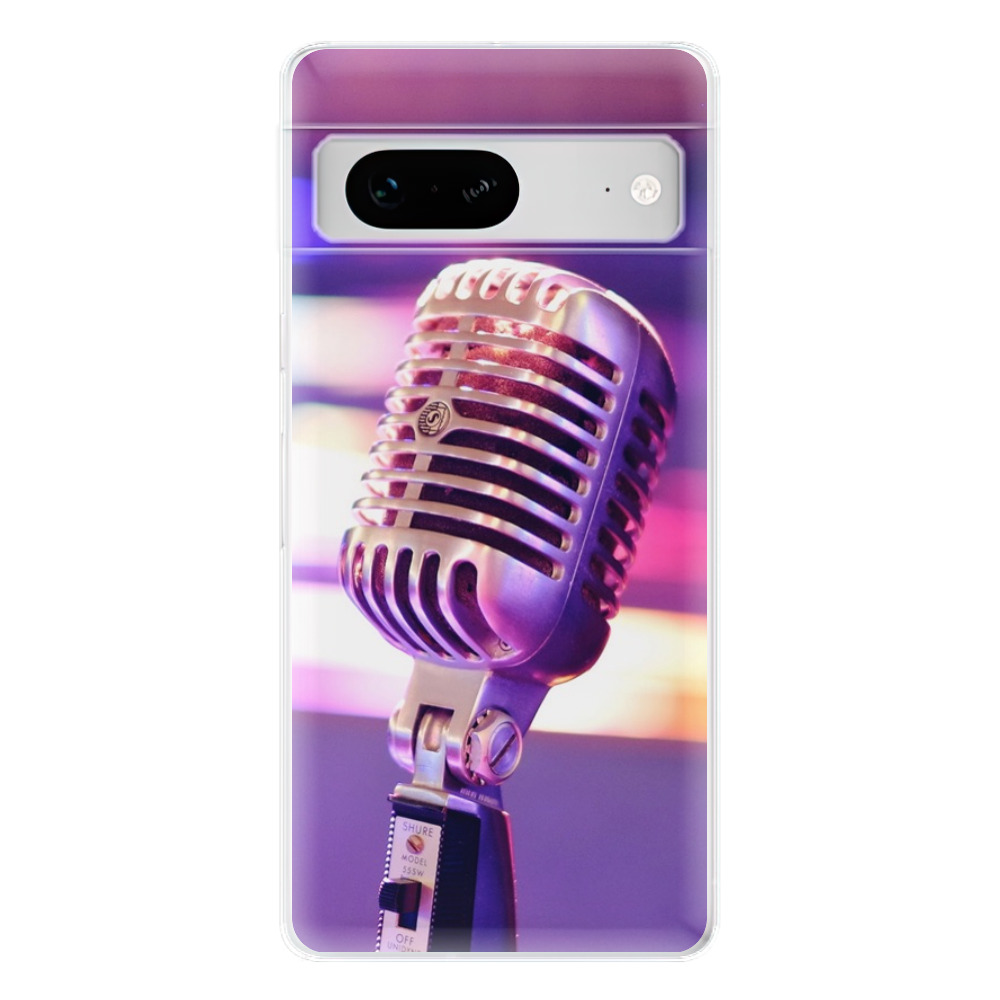 Odolné silikonové pouzdro iSaprio - Vintage Microphone - Google Pixel 7 5G