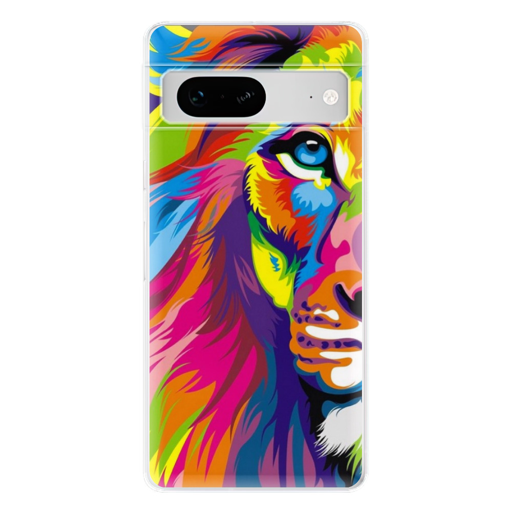 Odolné silikonové pouzdro iSaprio - Rainbow Lion - Google Pixel 7 5G