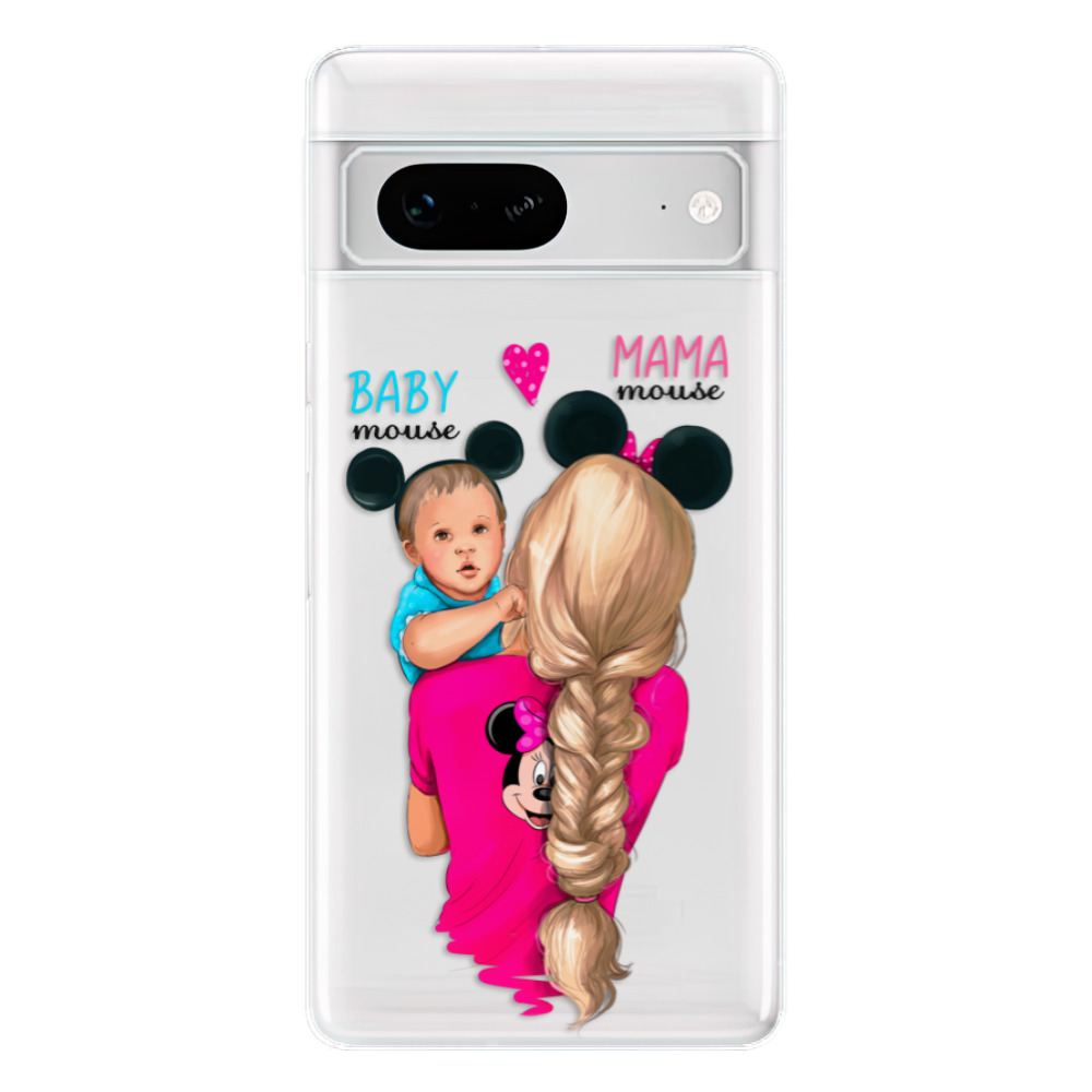 Odolné silikonové pouzdro iSaprio - Mama Mouse Blonde and Boy - Google Pixel 7 5G