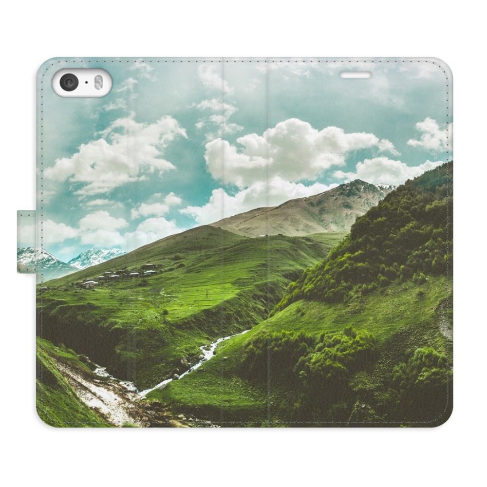 Flipové pouzdro iSaprio - Mountain Valley - iPhone 5/5S/SE