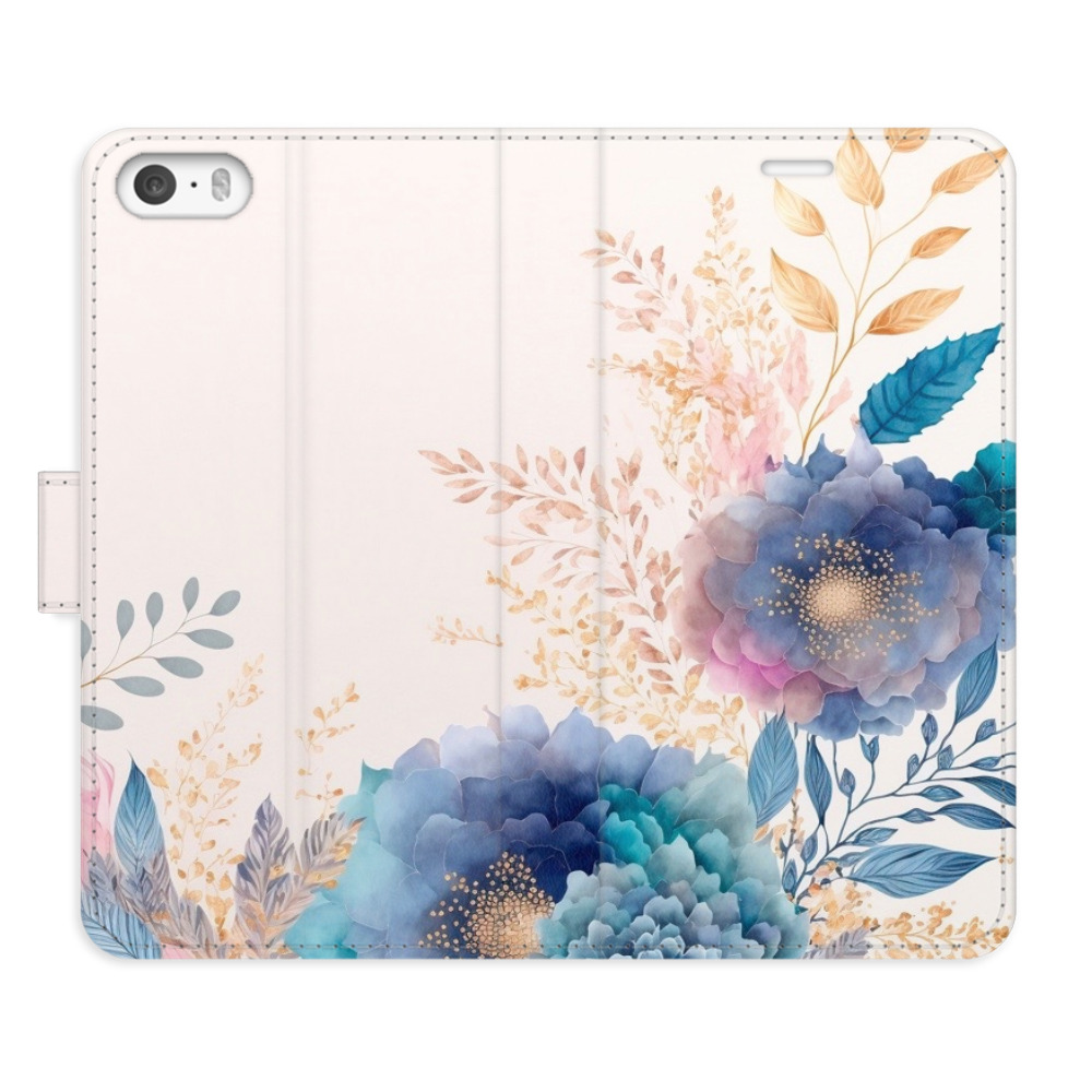 Flipové pouzdro iSaprio - Ornamental Flowers 03 - iPhone 5/5S/SE