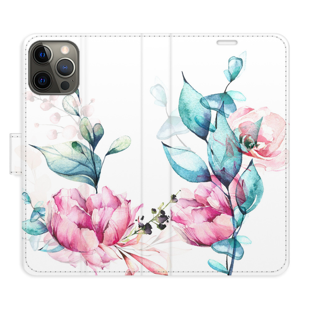 Flipové pouzdro iSaprio - Beautiful Flower - iPhone 12/12 Pro