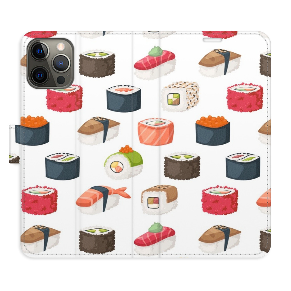 Flipové pouzdro iSaprio - Sushi Pattern 02 - iPhone 12/12 Pro