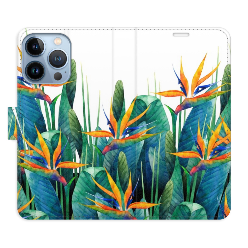 Flipové pouzdro iSaprio - Exotic Flowers 02 - iPhone 13 Pro