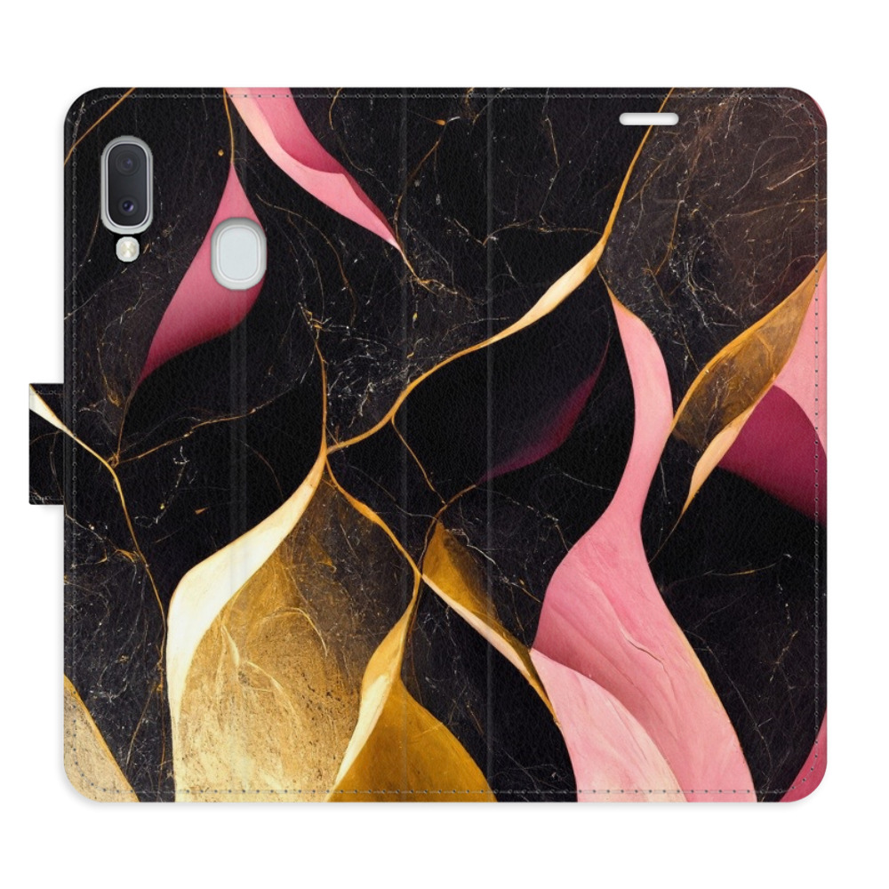 Flipové pouzdro iSaprio - Gold Pink Marble 02 - Samsung Galaxy A20e