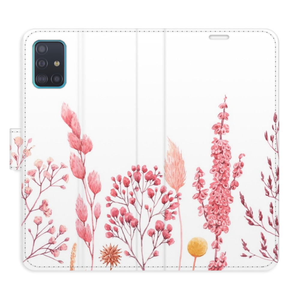 Flipové pouzdro iSaprio - Pink Flowers 03 - Samsung Galaxy A51