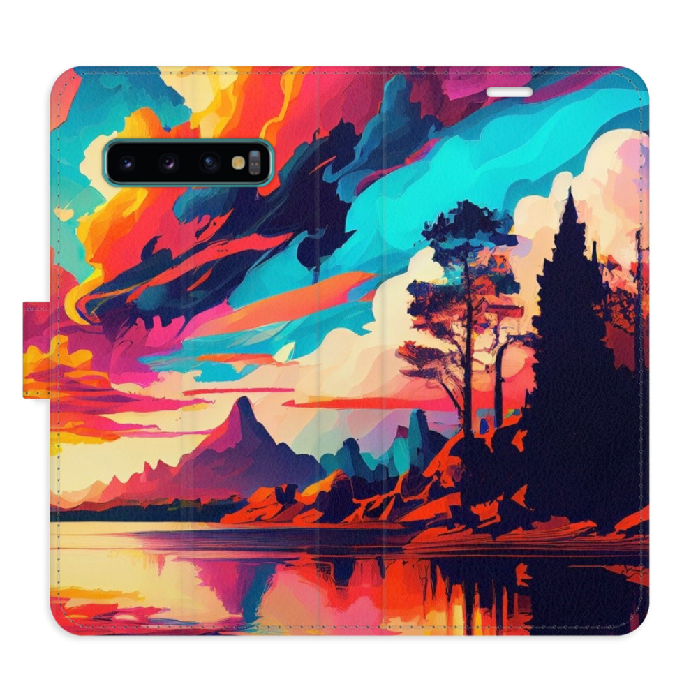 Flipové pouzdro iSaprio - Colorful Mountains 02 - Samsung Galaxy S10