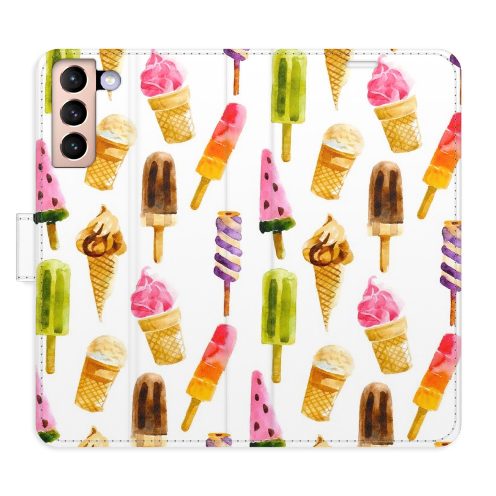 Flipové pouzdro iSaprio - Ice Cream Pattern - Samsung Galaxy S21