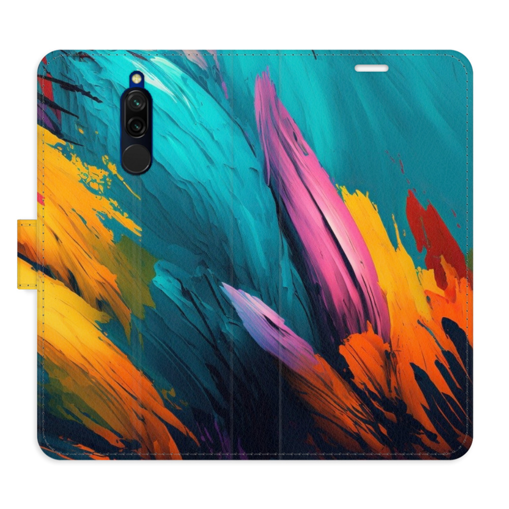 Flipové pouzdro iSaprio - Orange Paint 02 - Xiaomi Redmi 8