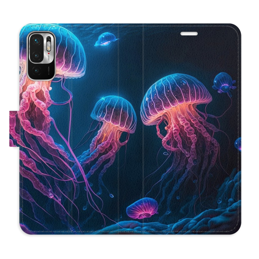 Flipové pouzdro iSaprio - Jellyfish - Xiaomi Redmi Note 10 5G