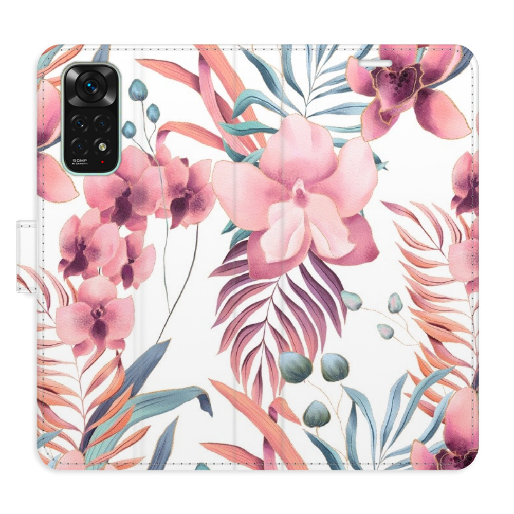 Flipové pouzdro iSaprio - Pink Flowers 02 - Xiaomi Redmi Note 11 / Note 11S