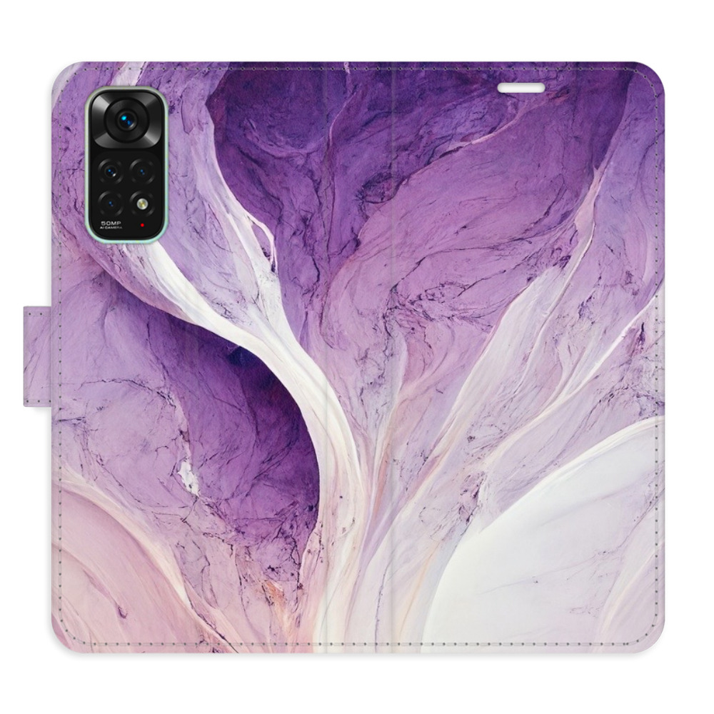 Flipové pouzdro iSaprio - Purple Paint - Xiaomi Redmi Note 11 / Note 11S