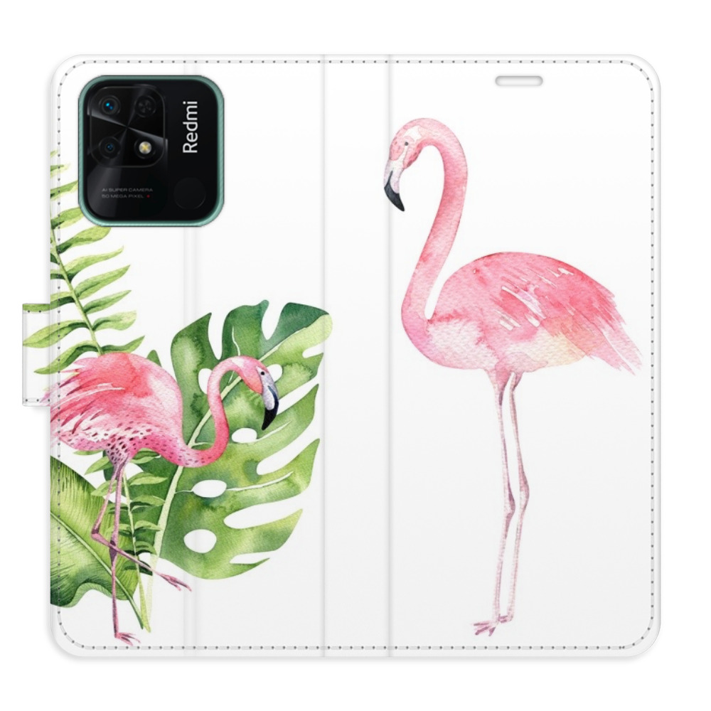 Flipové pouzdro iSaprio - Flamingos - Xiaomi Redmi 10C