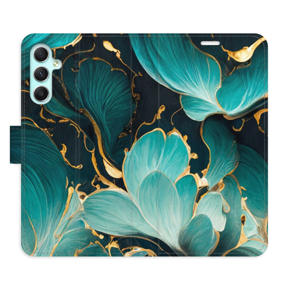 Flipové pouzdro iSaprio - Blue Flowers 02 - Samsung Galaxy A34 5G