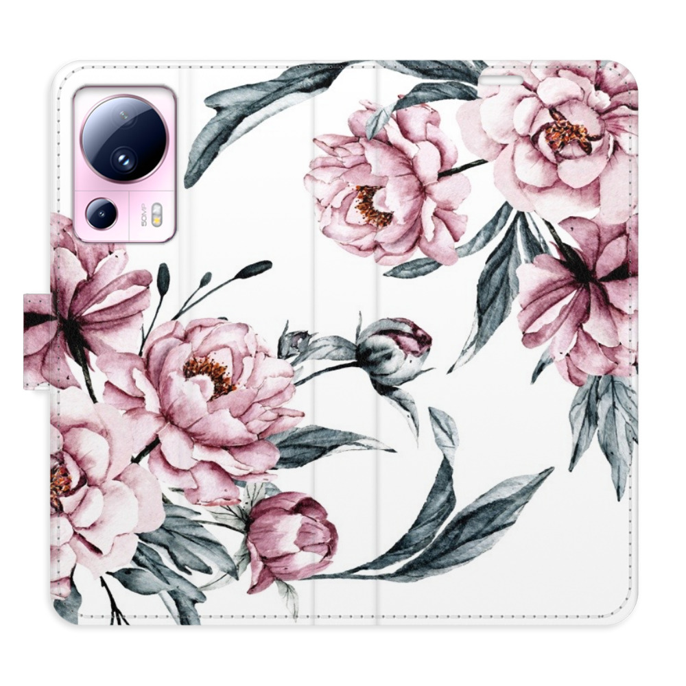 Flipové pouzdro iSaprio - Pink Flowers - Xiaomi 13 Lite