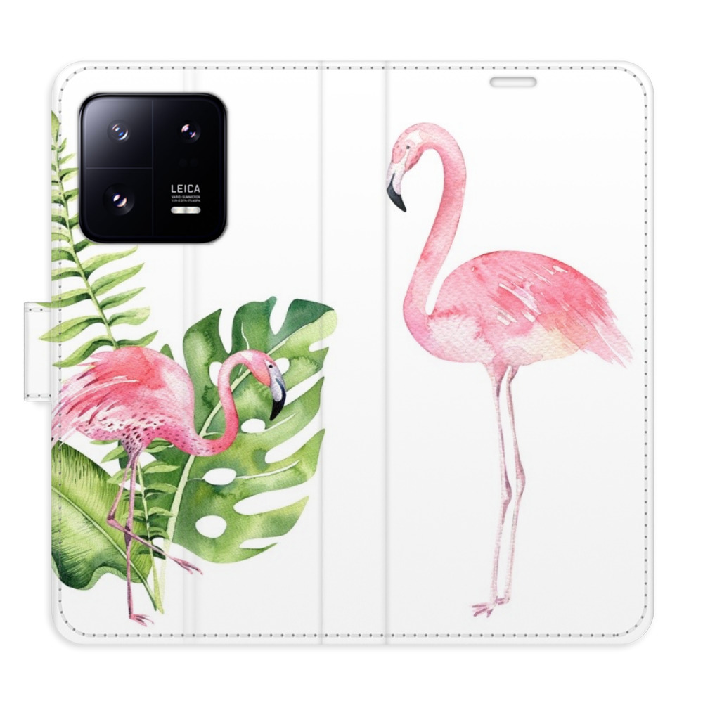 Flipové pouzdro iSaprio - Flamingos - Xiaomi 13 Pro