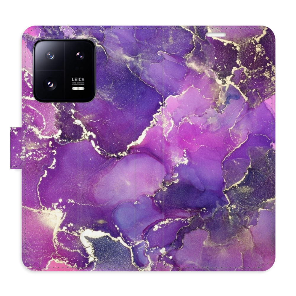 Flipové pouzdro iSaprio - Purple Marble - Xiaomi 13 Pro