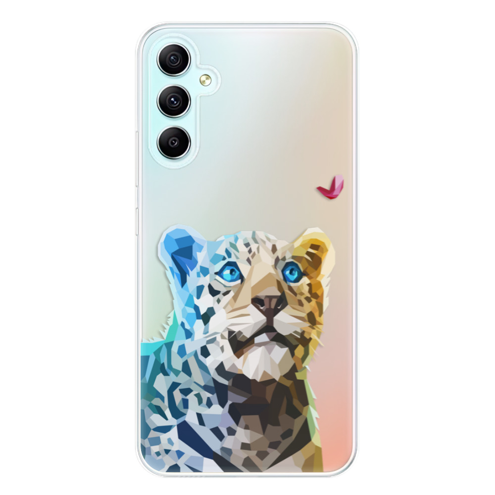 Odolné silikonové pouzdro iSaprio - Leopard With Butterfly - Samsung Galaxy A34 5G