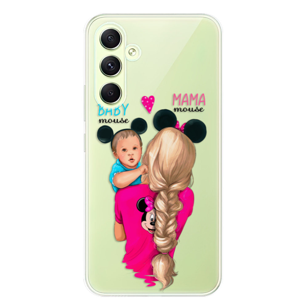 Odolné silikonové pouzdro iSaprio - Mama Mouse Blonde and Boy - Samsung Galaxy A54 5G