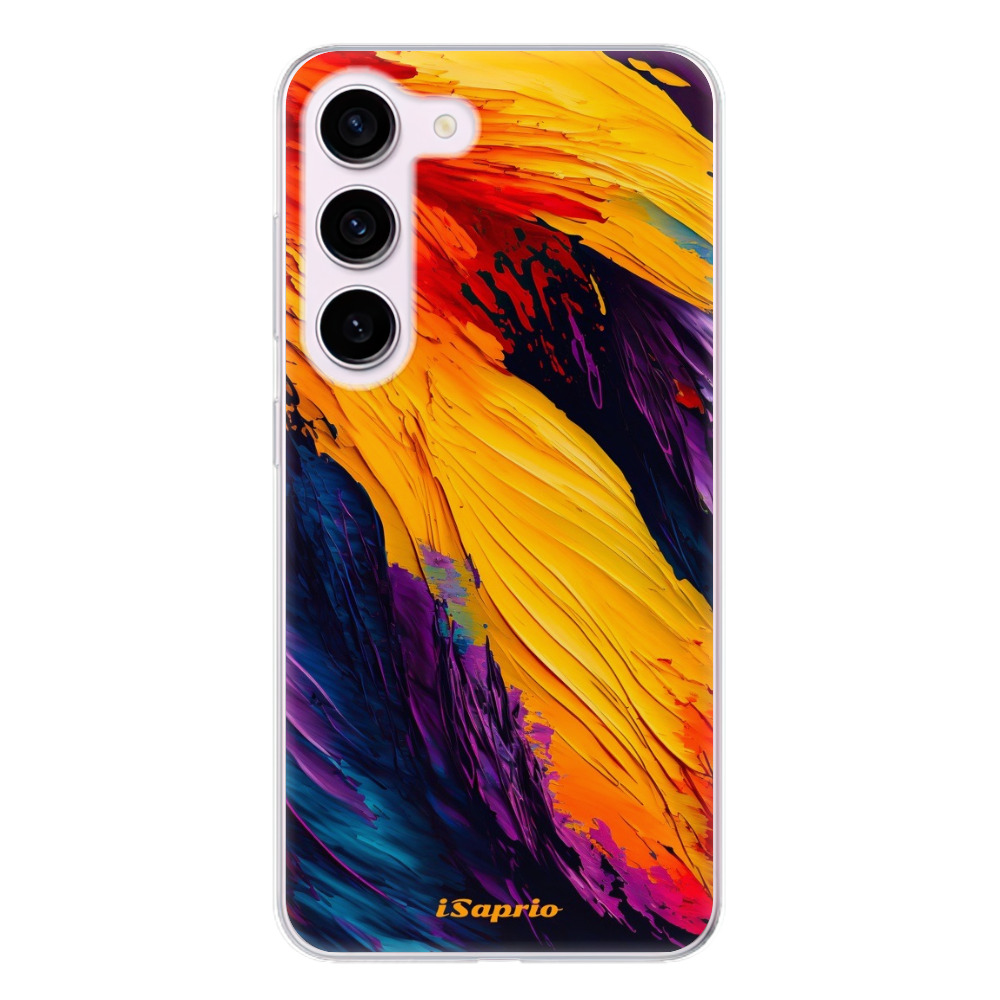 Odolné silikonové pouzdro iSaprio - Orange Paint - Samsung Galaxy S23 5G