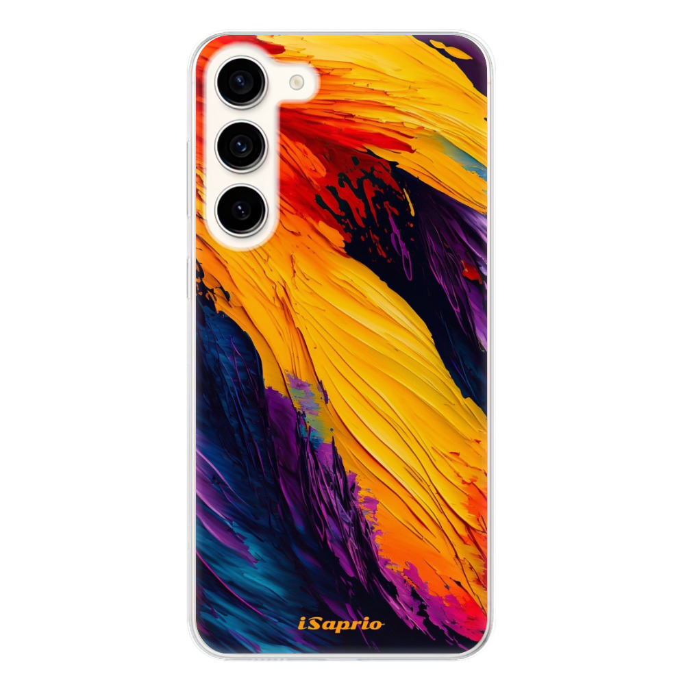 Odolné silikonové pouzdro iSaprio - Orange Paint - Samsung Galaxy S23+ 5G