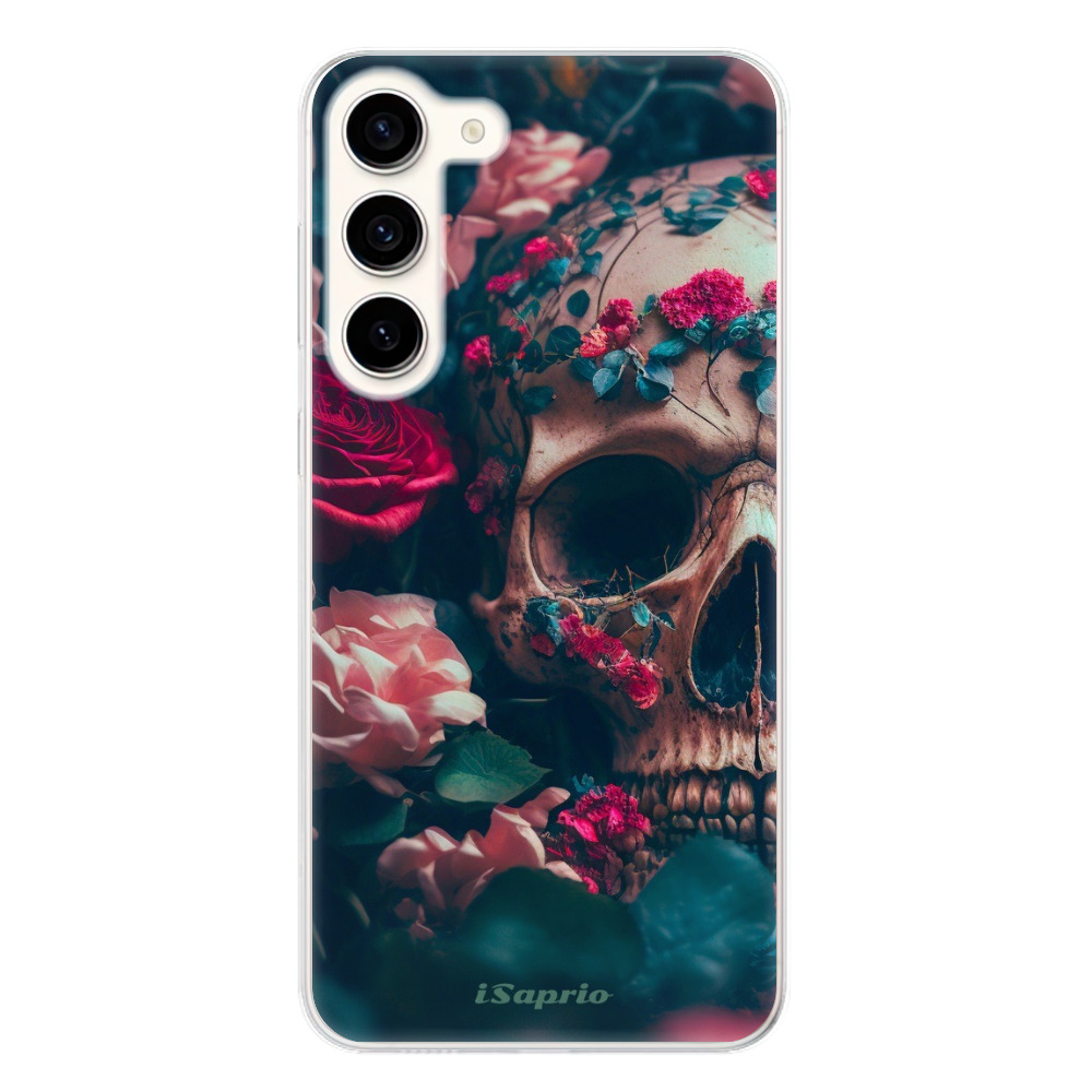 Odolné silikonové pouzdro iSaprio - Skull in Roses - Samsung Galaxy S23+ 5G