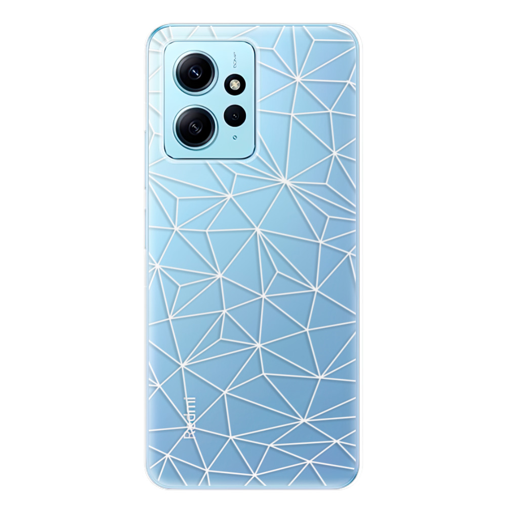 Odolné silikonové pouzdro iSaprio - Abstract Triangles 03 - white - Xiaomi Redmi Note 12 5G