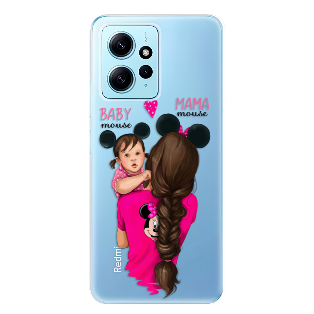 Odolné silikonové pouzdro iSaprio - Mama Mouse Brunette and Girl - Xiaomi Redmi Note 12 5G