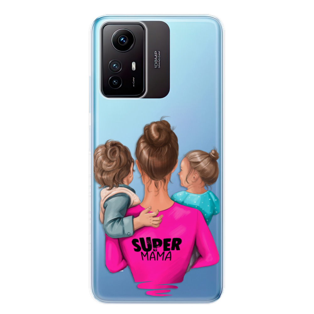 Odolné silikonové pouzdro iSaprio - Super Mama - Boy and Girl - Xiaomi Redmi Note 12S